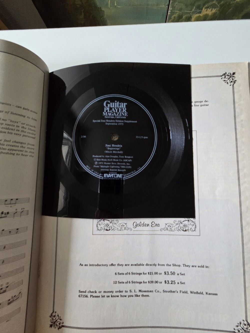Vintage September 1975 Jimi Hendrix Guitar Player Magazine with Flexi Record - Picture 5 of 7